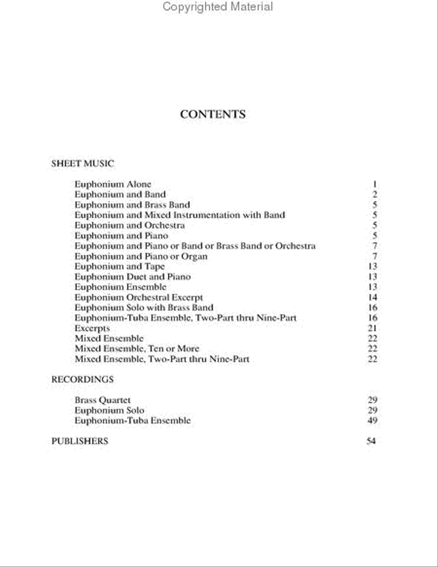 Euphonium Music Guide Euphonium Music Guide Euphonium scores gallery preview page 3