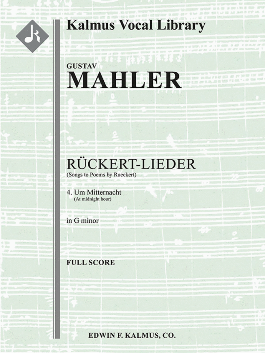 Songs to Poems by Rueckert; No. 4: Um Mitternacht, low voice (G minor, transposed) Chamber Orchestra scores gallery preview page 1