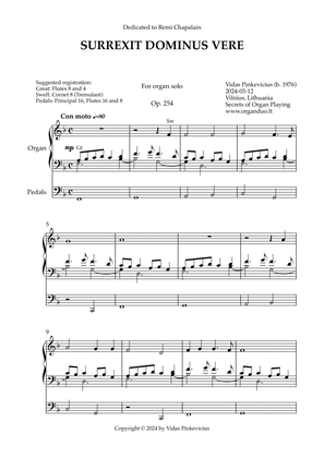 Surrexit Dominus vere, Op. 254 (Organ Solo) by Vidas Pinkevicius