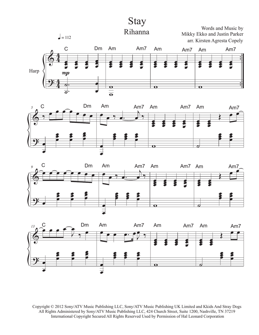 Stay Harp scores gallery preview page 1
