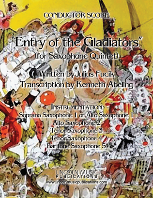 Book cover for March – Entry of the Gladiators (for Saxophone Quintet SATTB or AATTB)