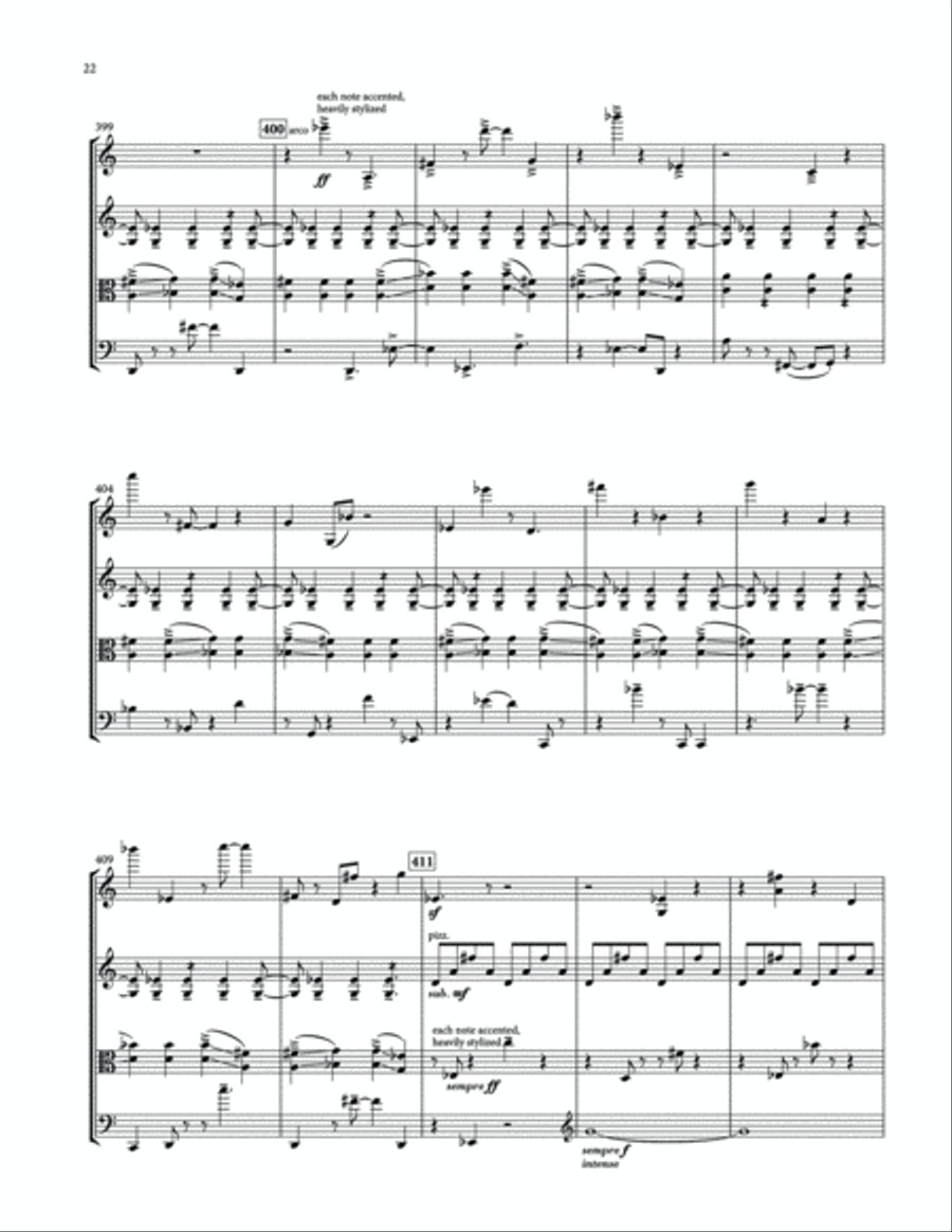 Diacritical Marks - Score & Parts String Quartet scores gallery preview page 4