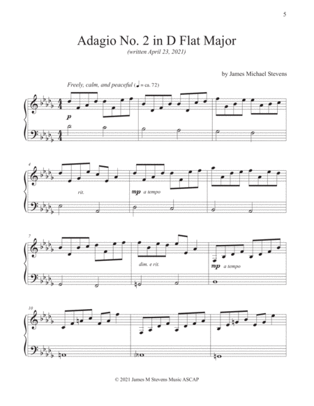 Piano Adagios, Nos. 1-12 image number null