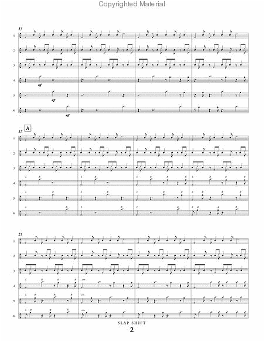 Slap Shift Percussion Ensemble scores gallery preview page 3