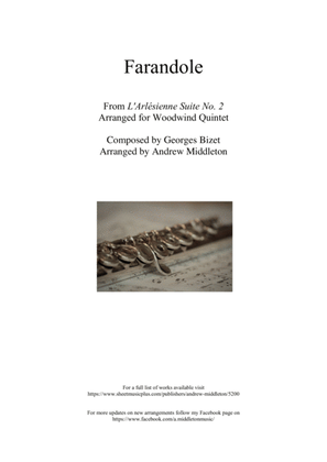 Book cover for Farandole from L'Arlesienne Suite No. 2 arranged for Flute Duet