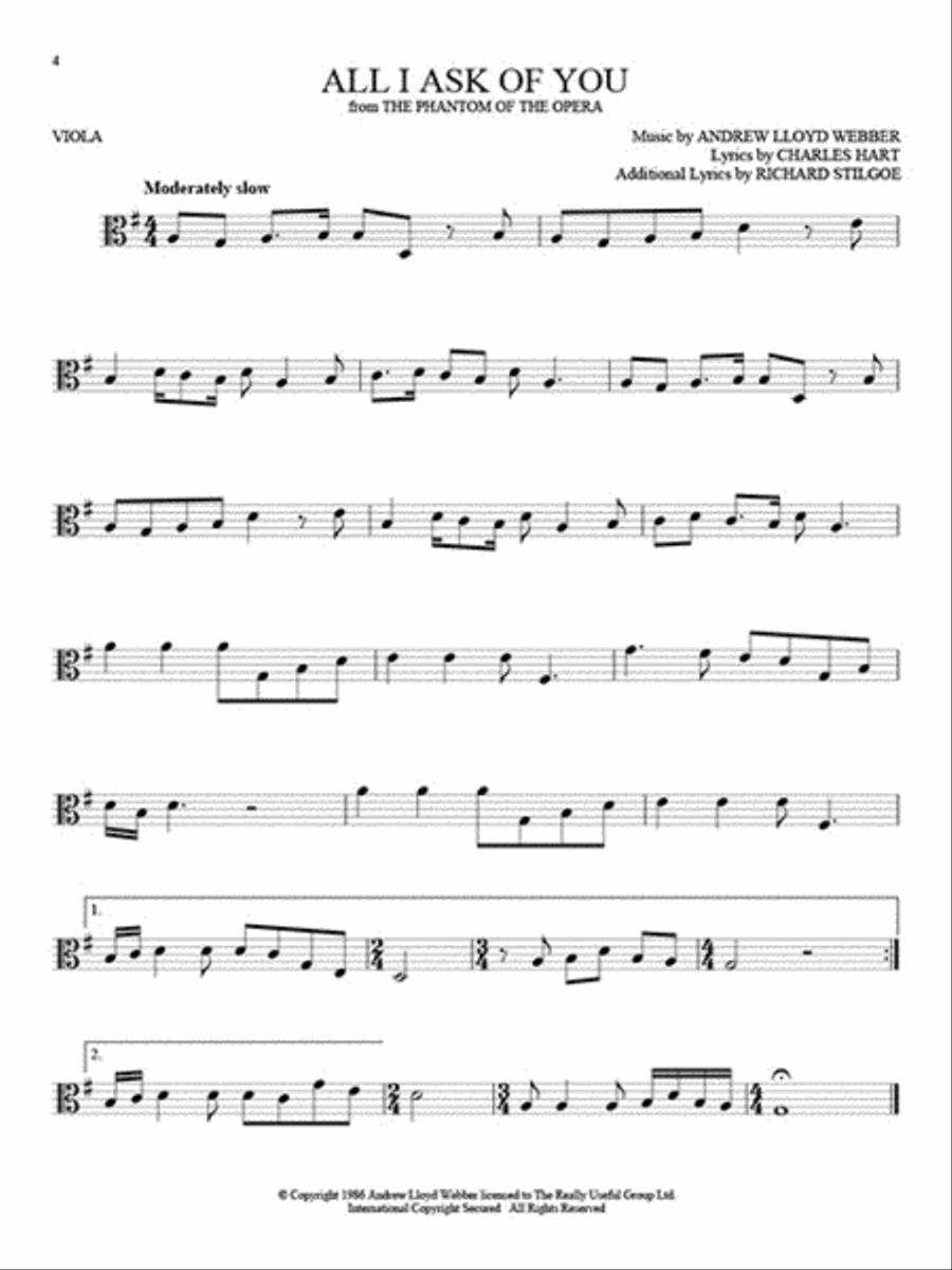 101 Broadway Songs for Viola Viola Solo scores gallery preview page 4