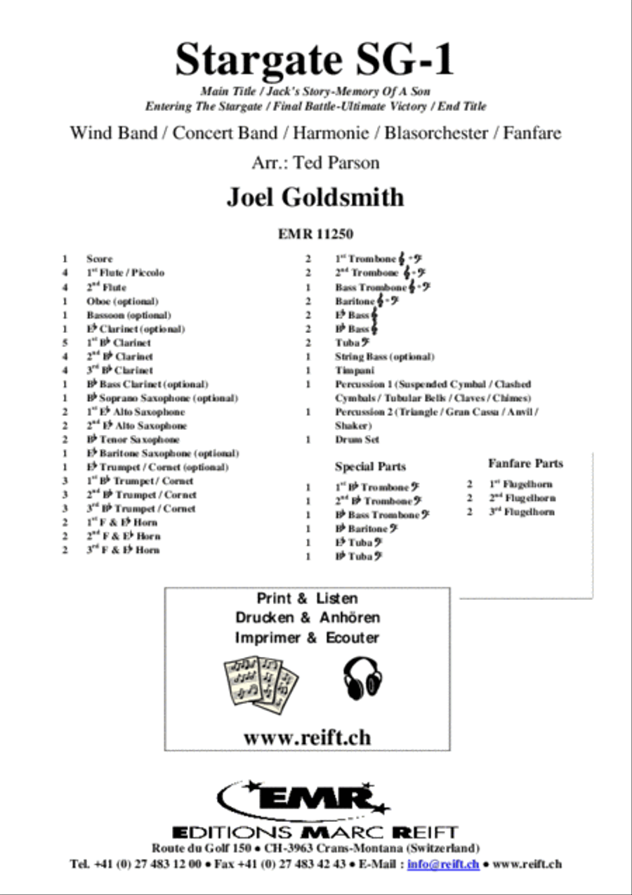 Stargate SG-1 Stargate SG-1 Concert Band scores gallery preview page 2