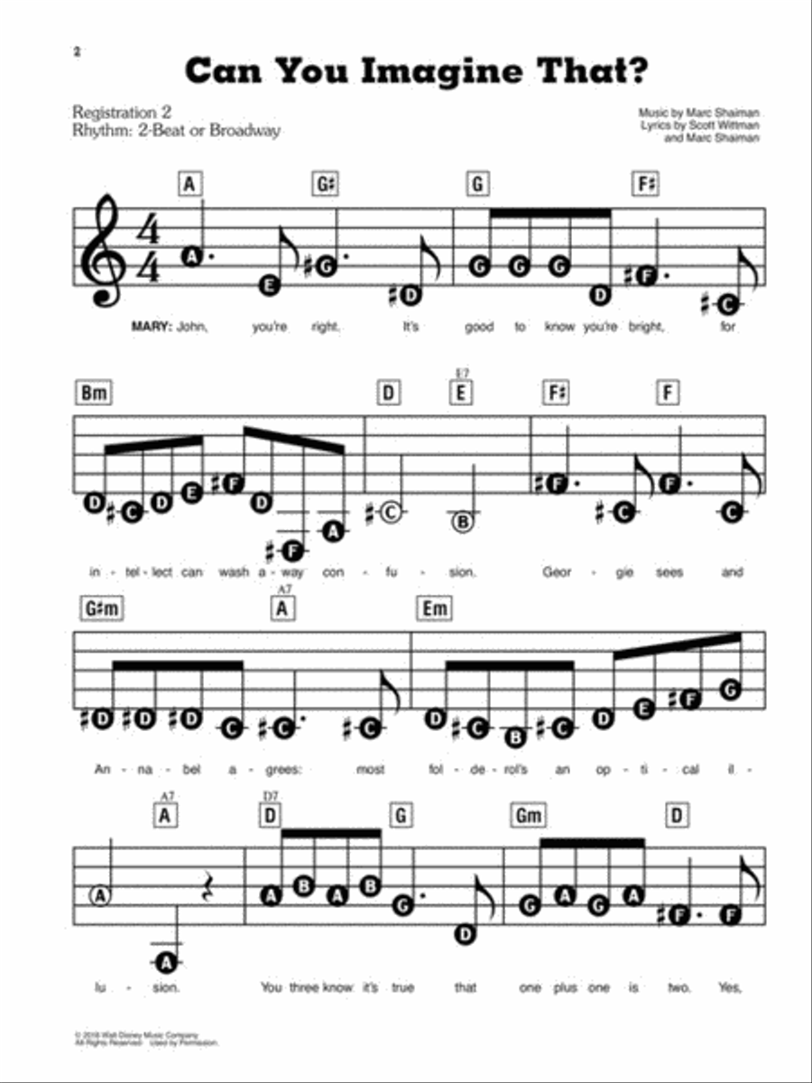 Mary Poppins Returns Electronic Keyboard scores gallery preview page 3