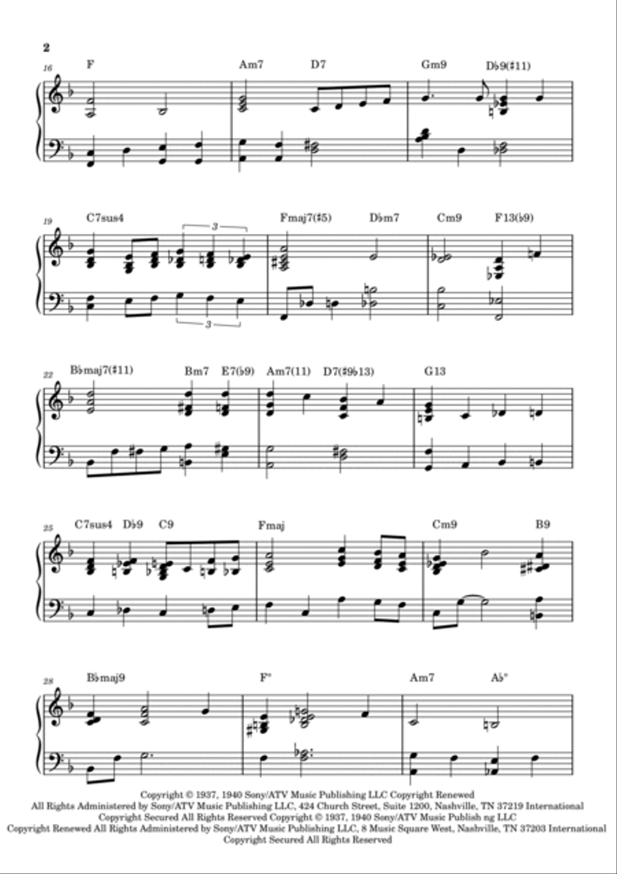 The Nearness Of You Easy Piano scores gallery preview page 2
