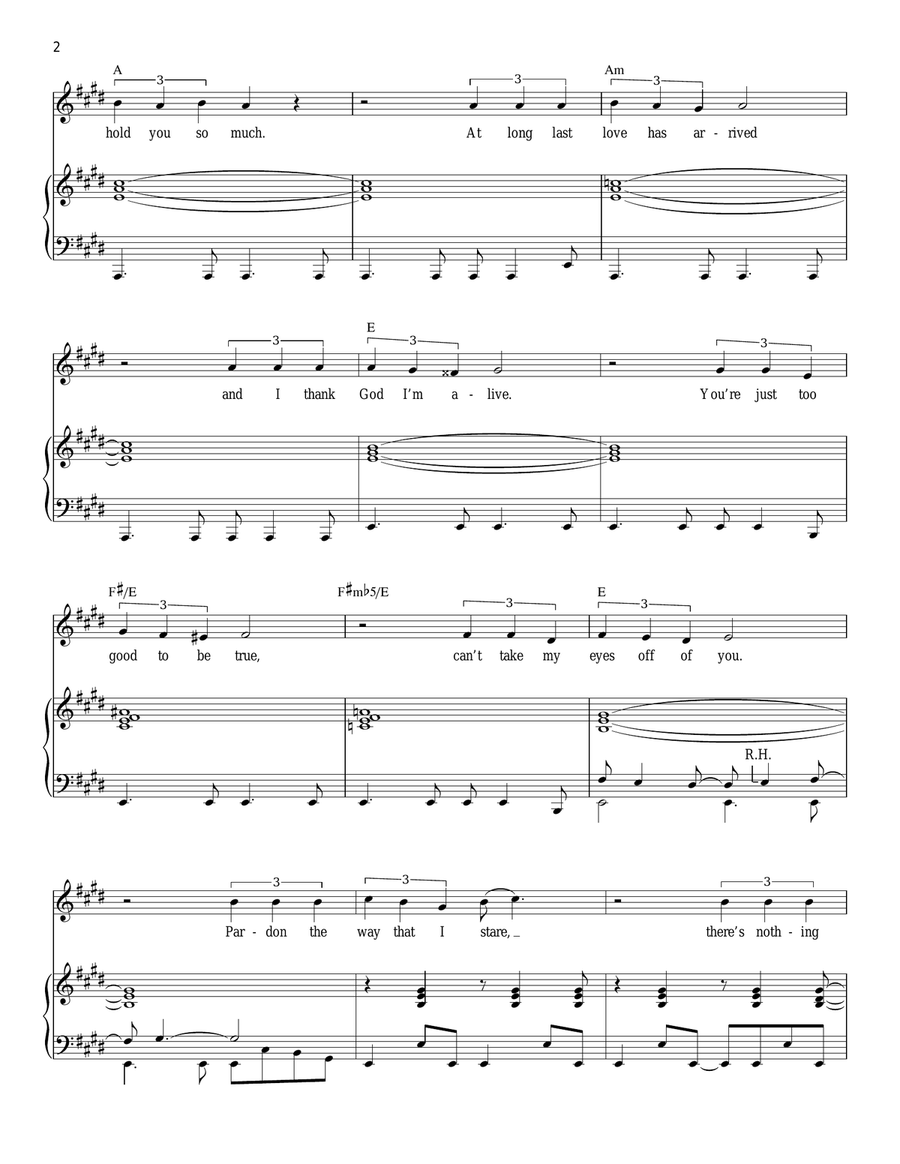 Can't Take My Eyes Off Of You (from Jersey Boys) Piano, Vocal scores gallery preview page 2