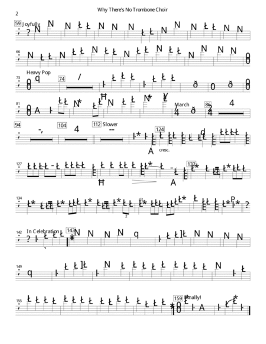 Why There's No Trombone Choir Brass Ensemble scores gallery preview page 3