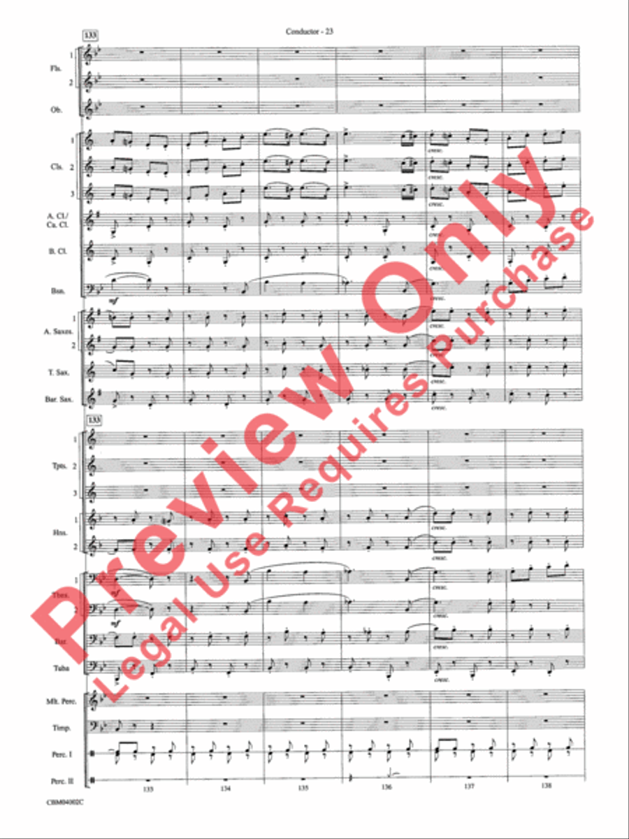 The Dam Busters Concert March Concert Band scores gallery preview page 26