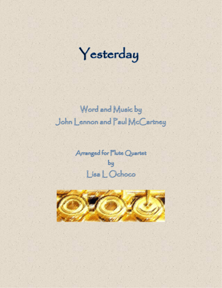 Yesterday Flute Quartet scores gallery preview page 1