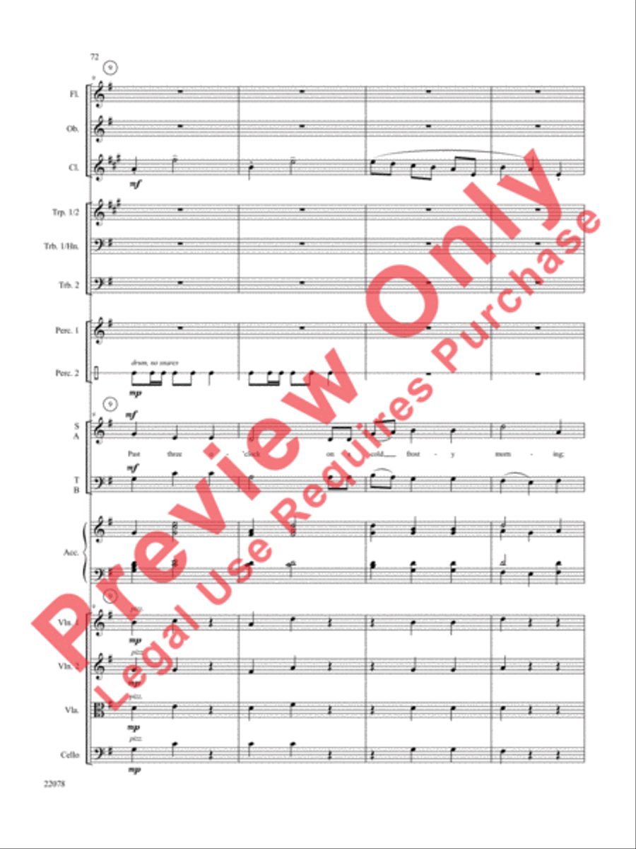 A Christmas Carol (Instrumental Parts) Choir scores gallery preview page 73
