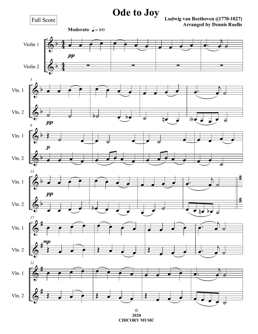 Ode to joy violin new arrivals