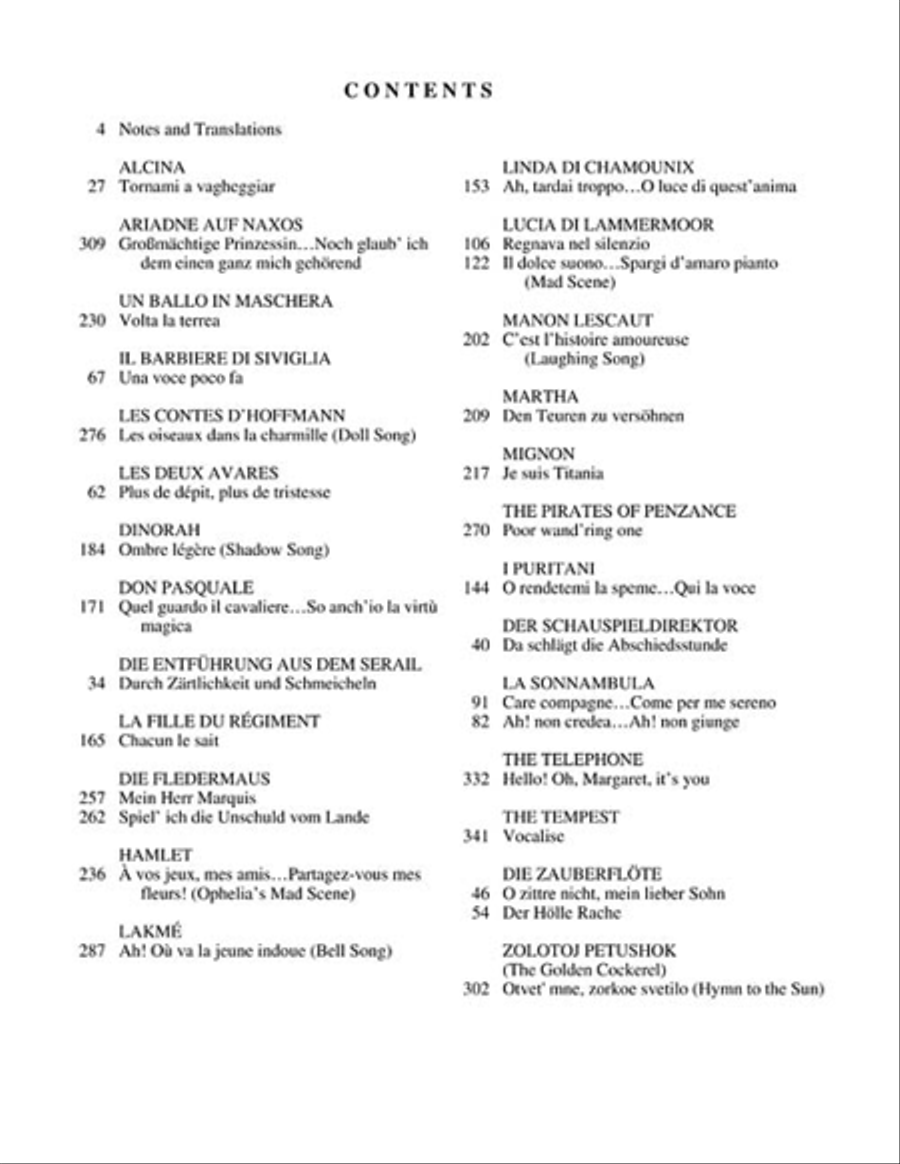 Coloratura Arias for Soprano Coloratura Soprano scores gallery preview page 3