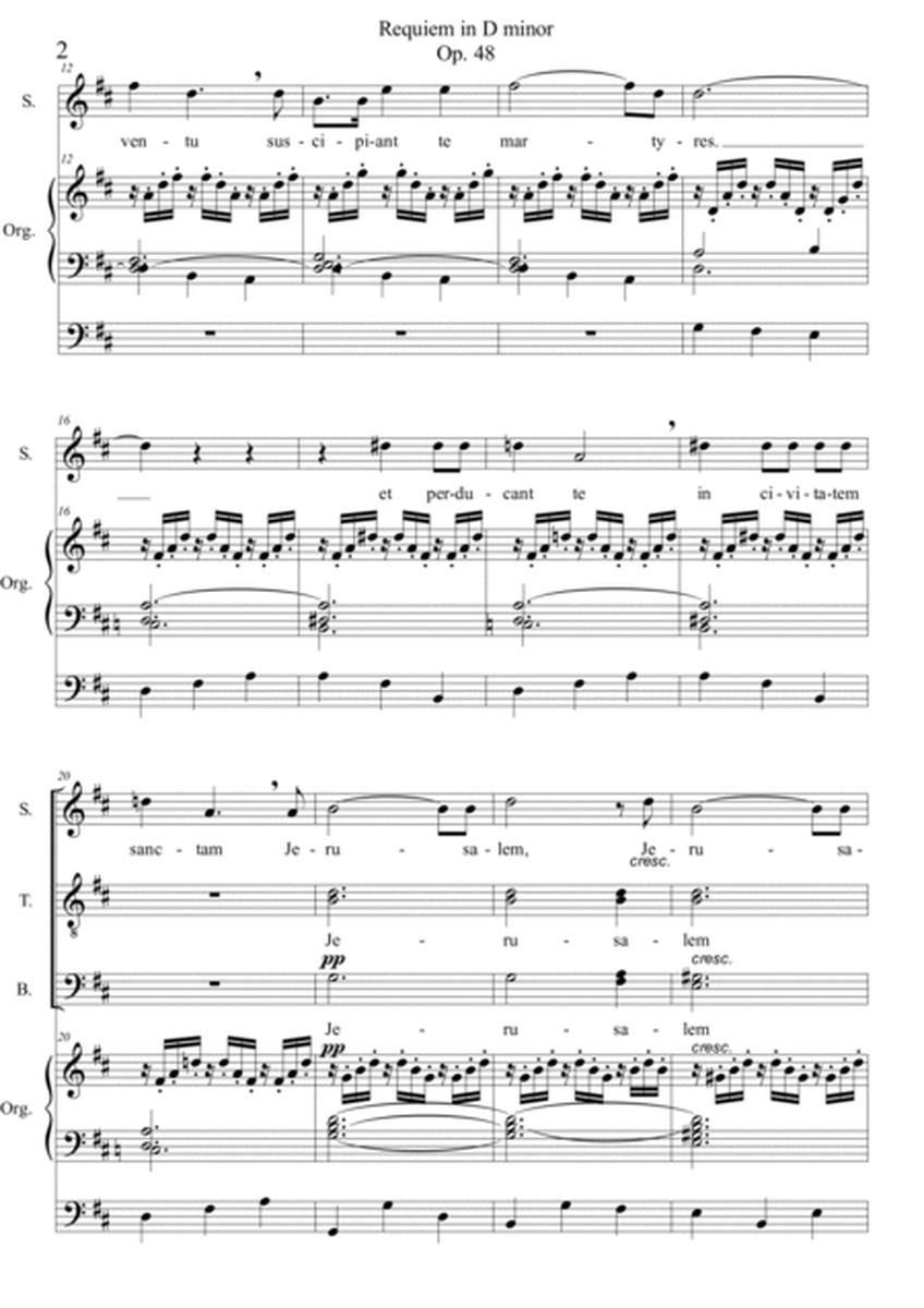 Fauré. REQUIEM Op. 48. 7. In paradisum image number null