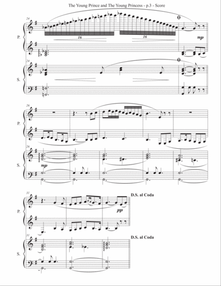 The Young Prince and The Young Princess - Piano/Keyboard Duet Piano scores gallery preview page 4