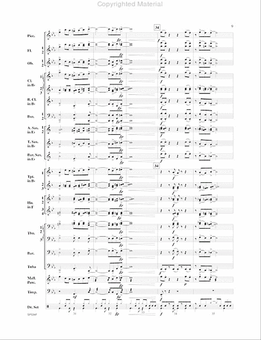 Chicago (That Toddlin' Town) Concert Band scores gallery preview page 10