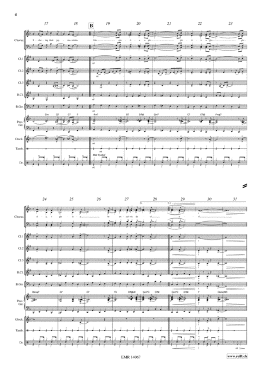 Christmas Glory Clarinet Quartet scores gallery preview page 5