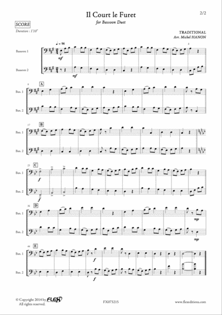 Il Court le Furet Woodwind Duet scores gallery preview page 2