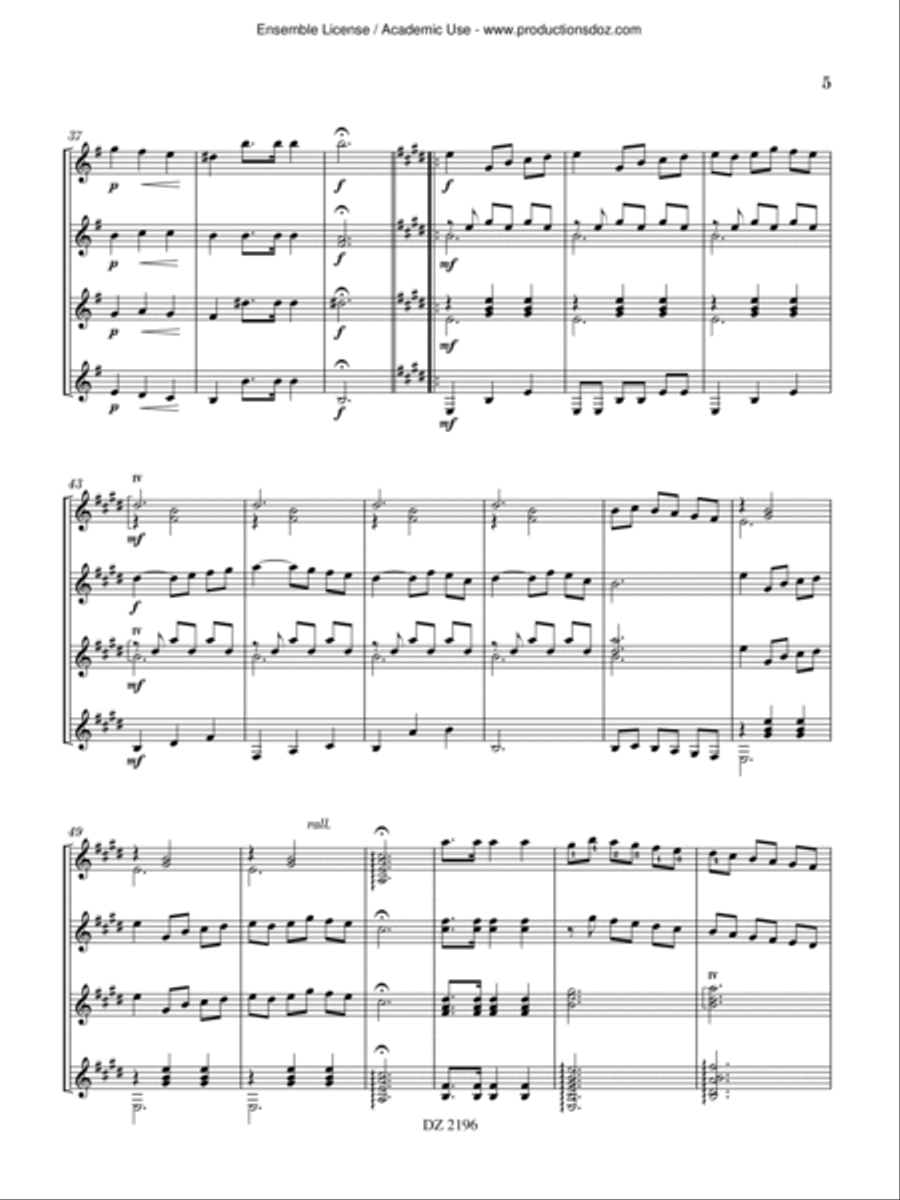 Mi Favorita - Mazurka Guitar Ensemble scores gallery preview page 5