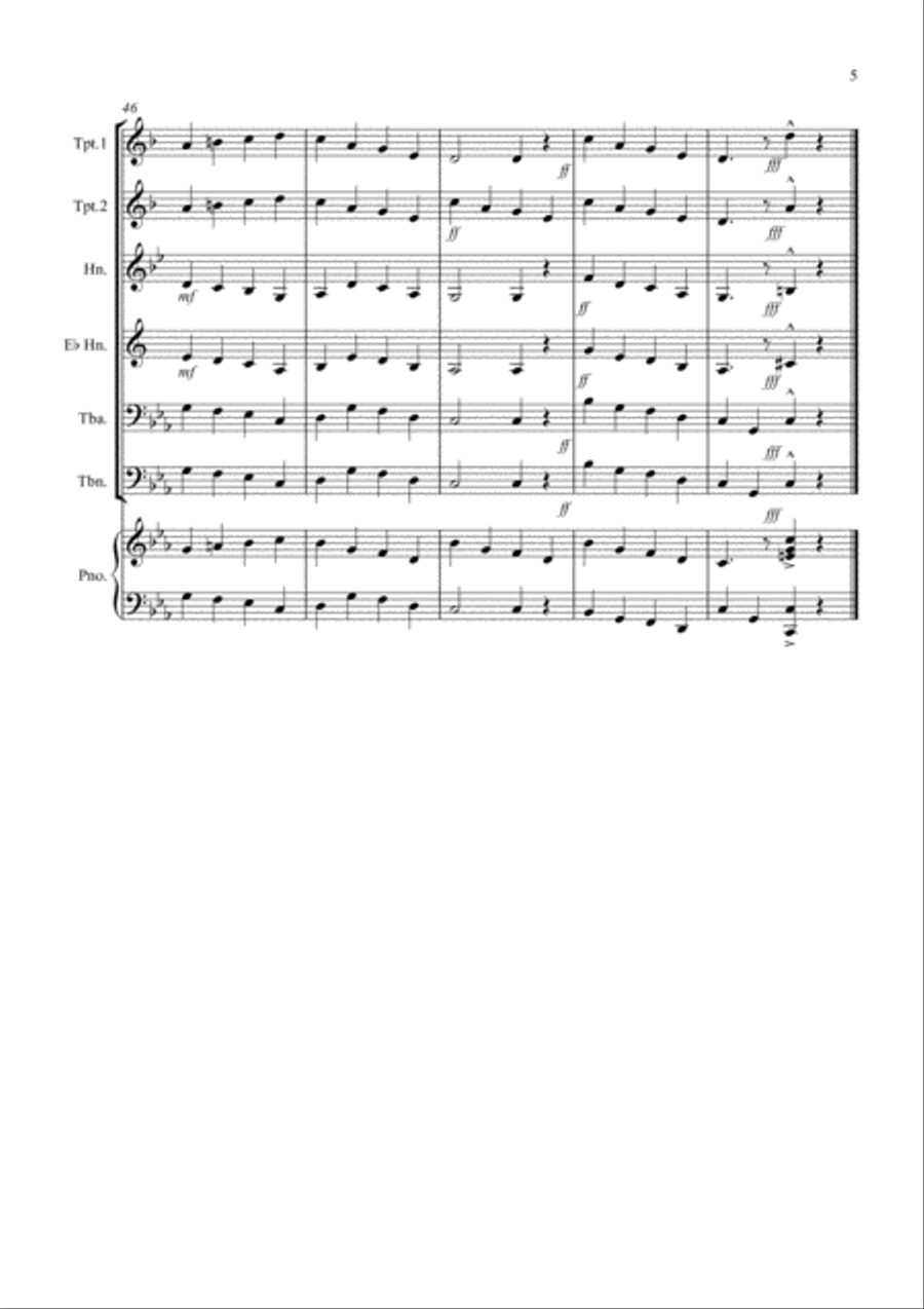 Drunken Sailor for Brass Quartet Brass Quartet scores gallery preview page 5