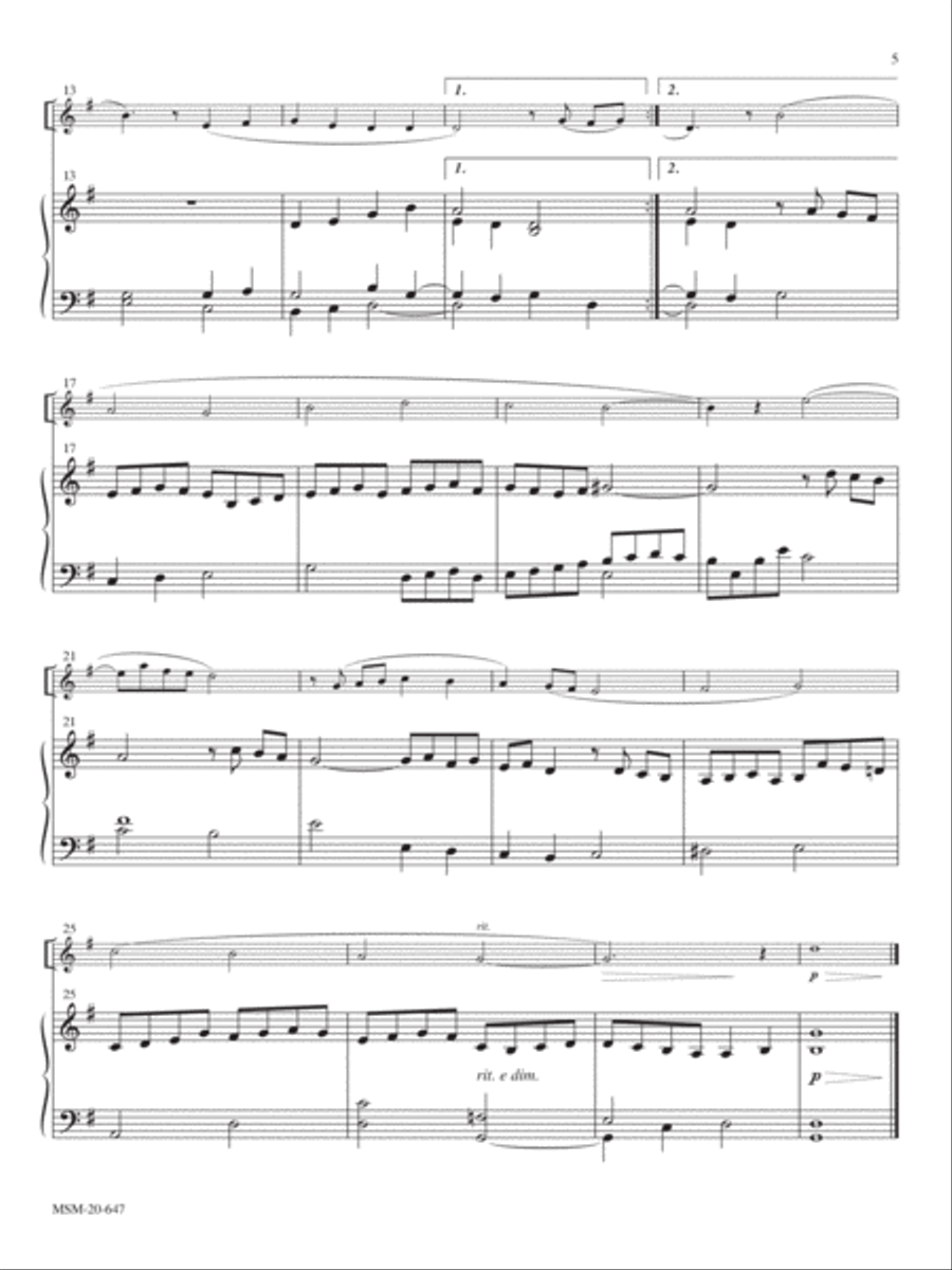 Preludes for Clarinet and Keyboard Clarinet scores gallery preview page 5