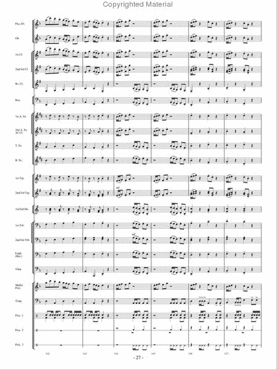 Quest of the Undaunted Knight Concert Band scores gallery preview page 26