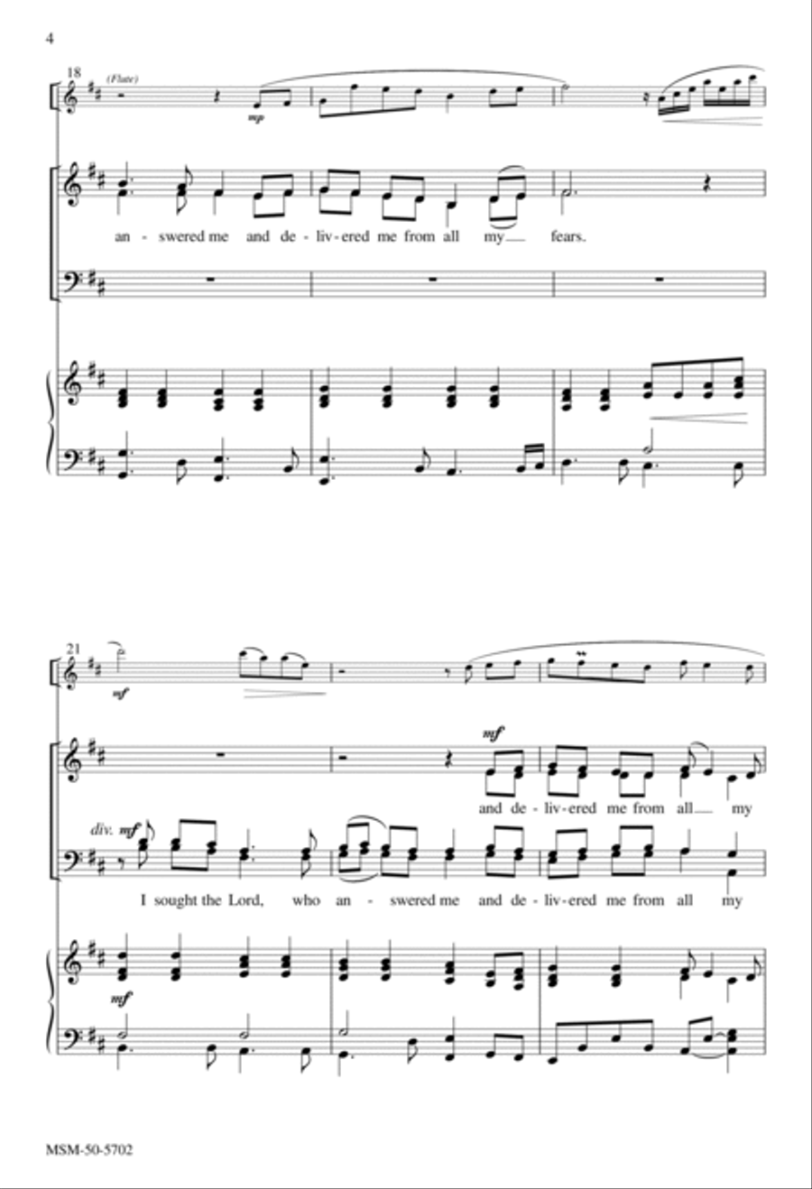 I Will Bless the Lord at All Times 4-Part scores gallery preview page 3