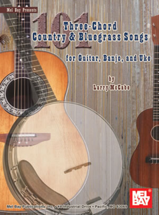 Book cover for 101 Three-Chord Country & Bluegrass Songs