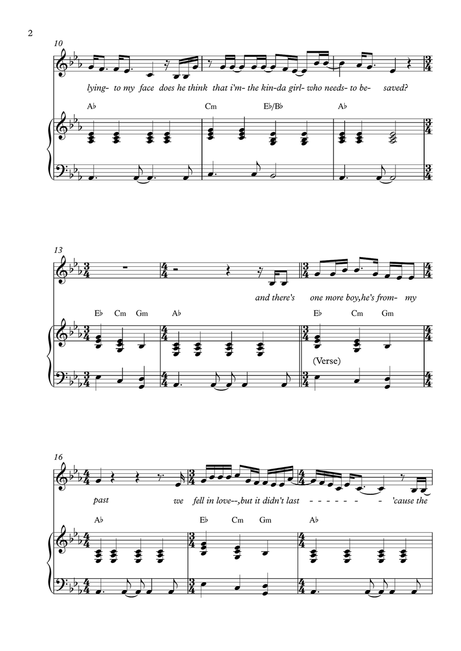 All I Want Piano Solo scores gallery preview page 2