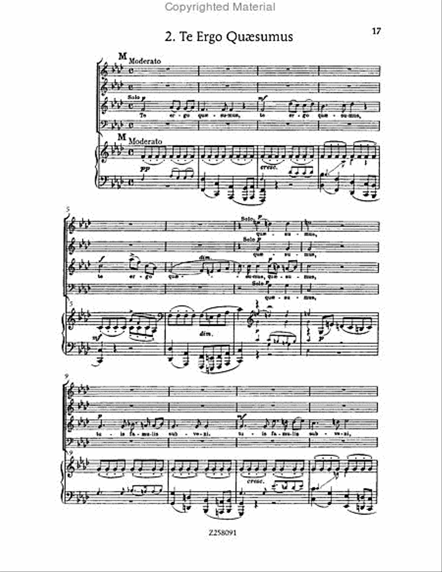 Te Deum, WAB 45 (1886 revision) Choir scores gallery preview page 17