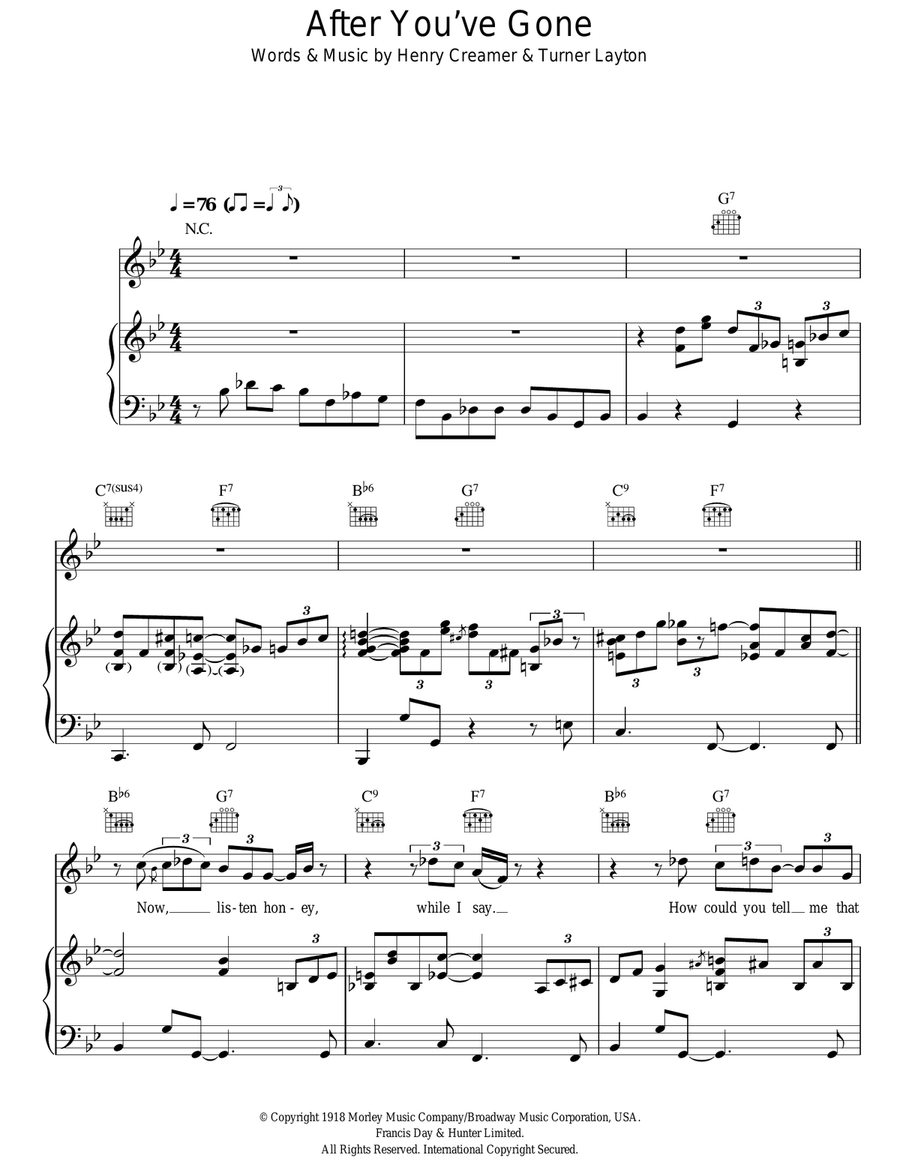 After You've Gone Acoustic Guitar scores gallery preview page 1