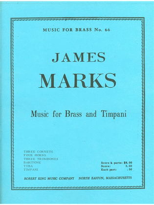 Music For Brass & Timpani (ensemble-brass 8 Or More)