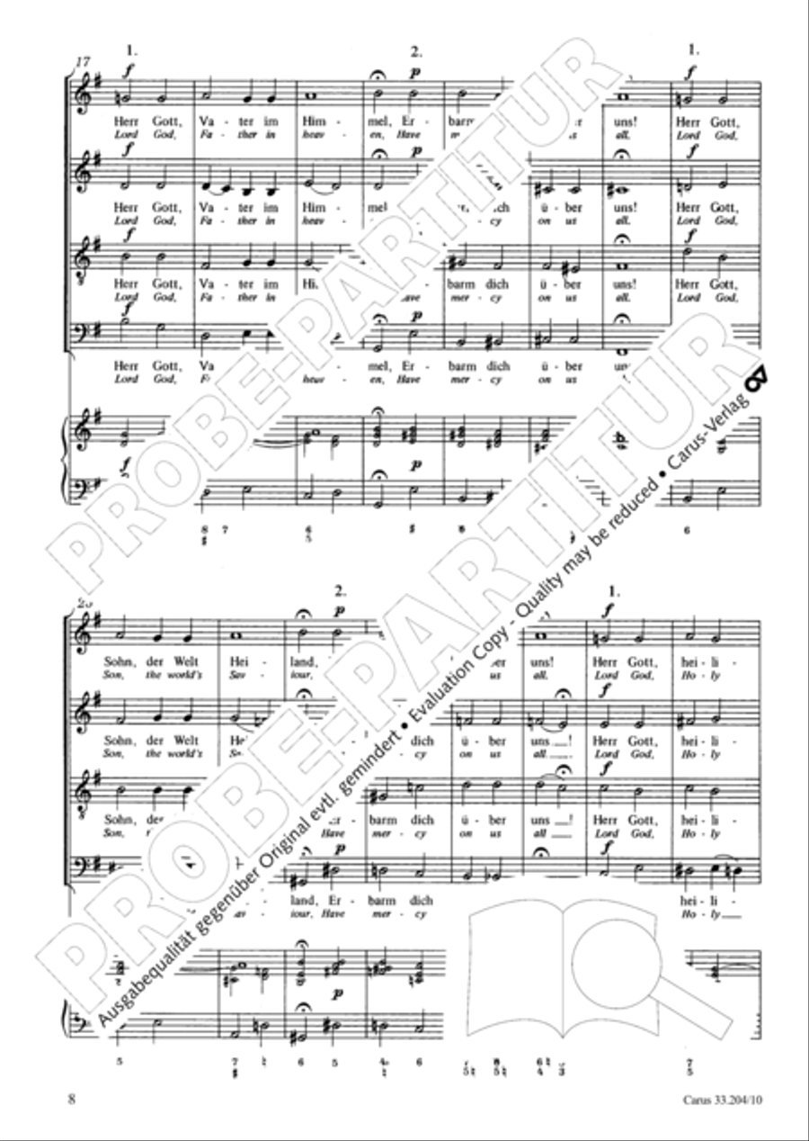 Lord of all, be merciful (Die alte Litanei 1) 4-Part scores gallery preview page 9