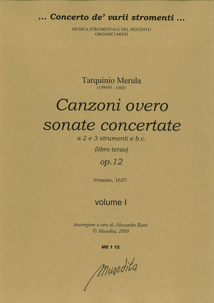 Canzoni overo sonate concertate per chiesa e camera (libro terzo) op.12 (Venezia, 1637)