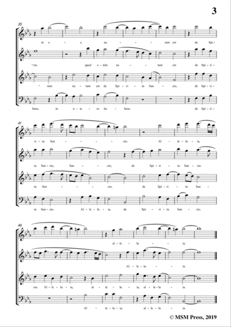 Isaac-Cum esset desponsata,in E flat Major,for A cappella 4-Part scores gallery preview page 5