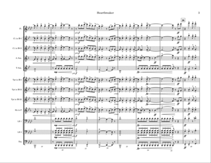 Heartbreaker Heartbreaker Marching Band scores gallery preview page 3