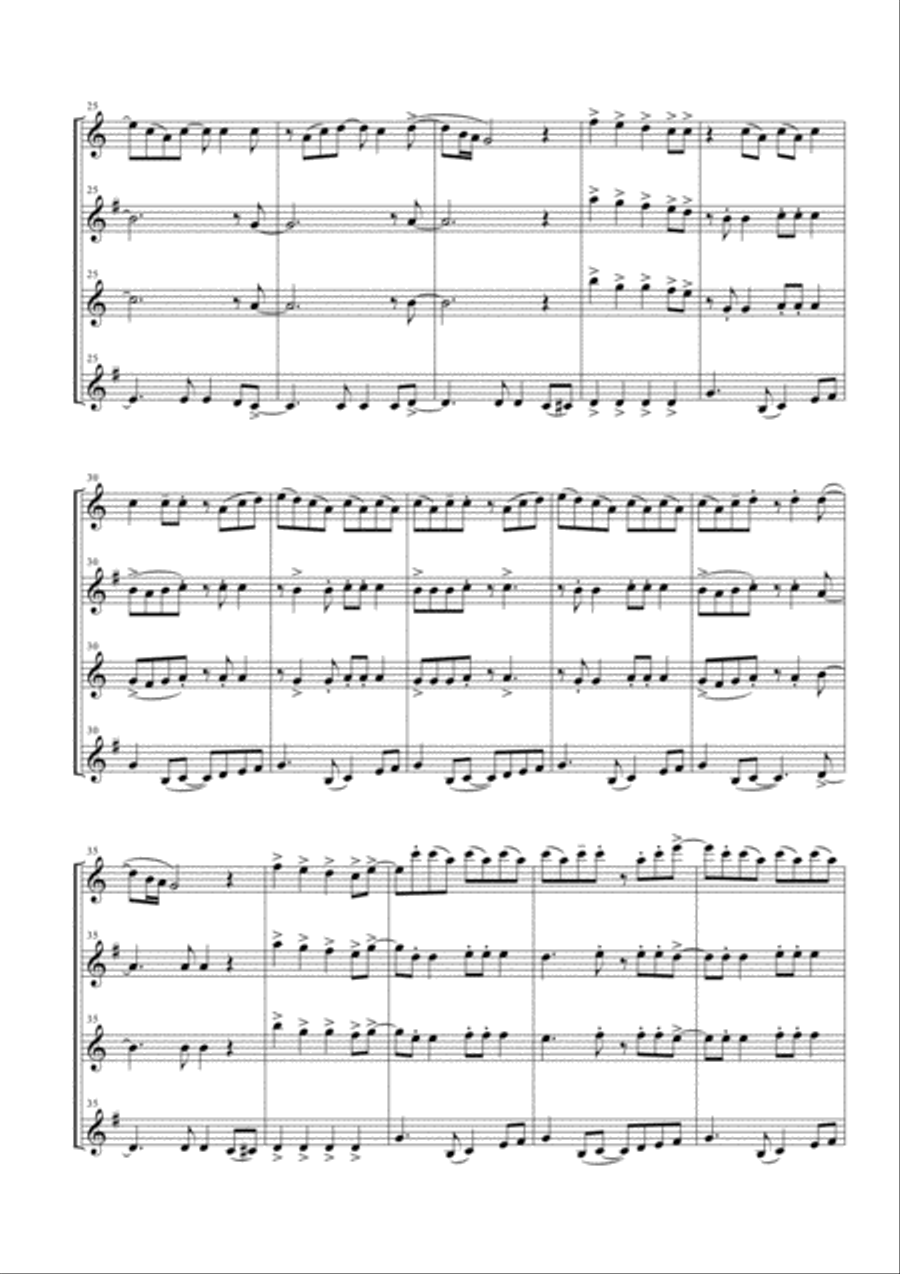 You Can't Stop The Beat Woodwind Quartet scores gallery preview page 3