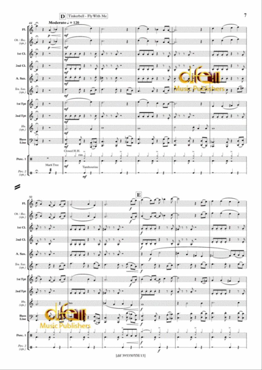 Disney Forever Yong Concert Band scores gallery preview page 7