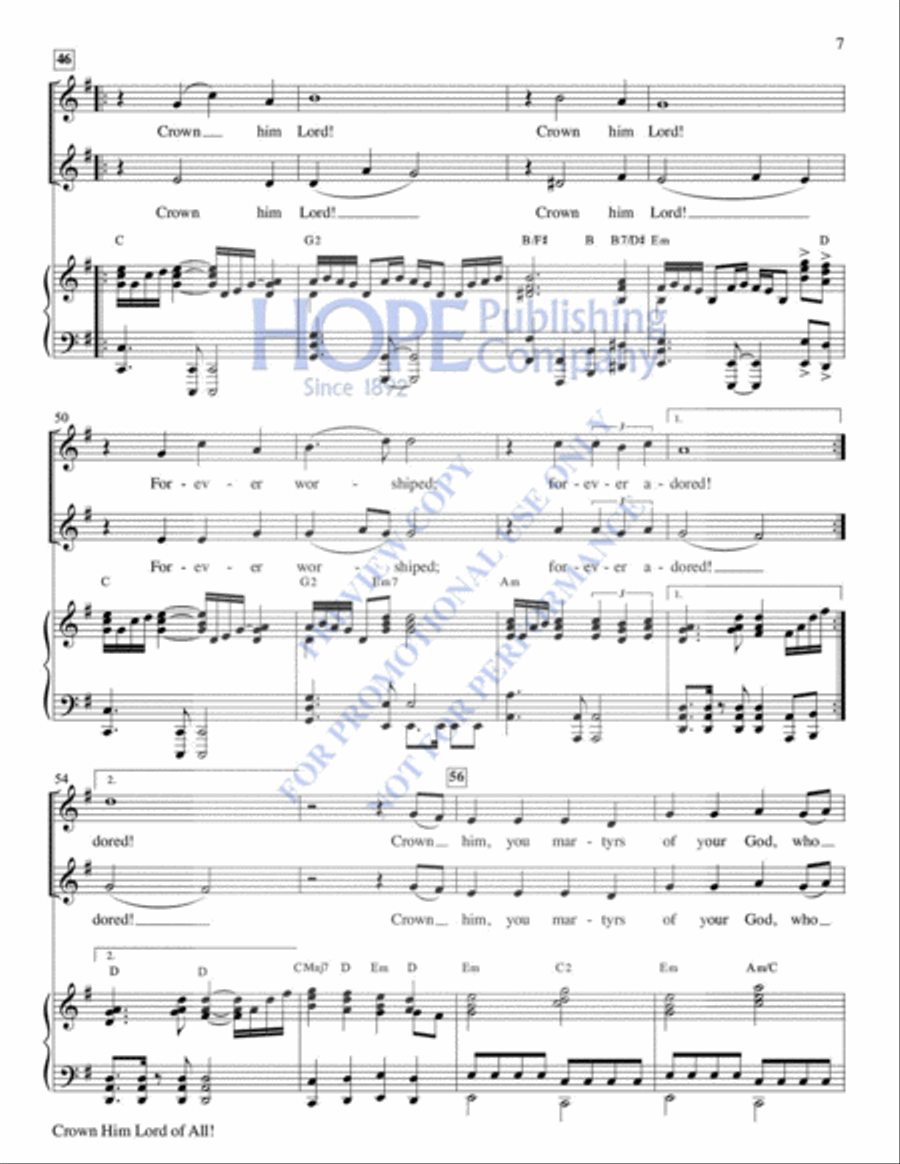 Crown Him Lord of All! Violin scores gallery preview page 8