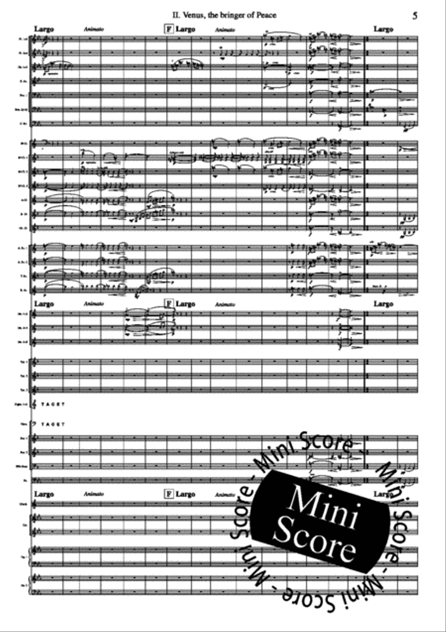 The Planets Concert Band scores gallery preview page 33