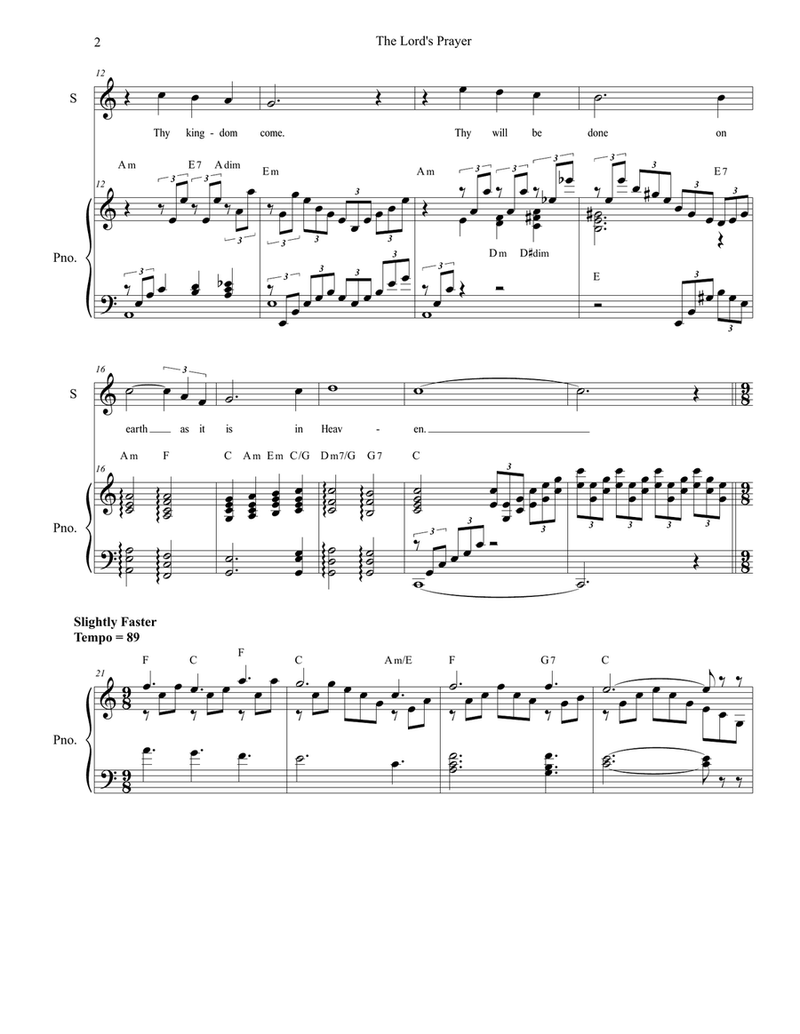 The Lord's Prayer Vocal Duet scores gallery preview page 2
