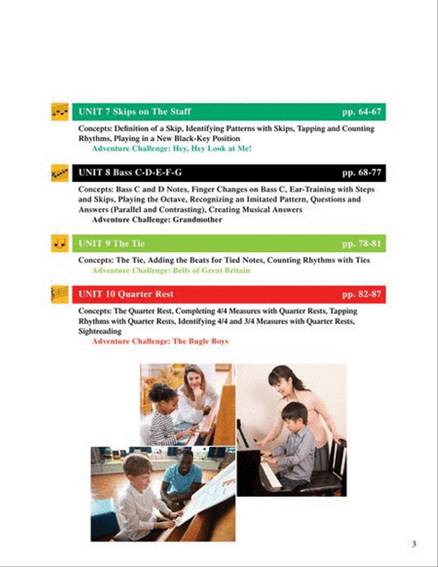 Primer Level Unit Assessments Teacher Handbook Piano Method scores gallery preview page 4