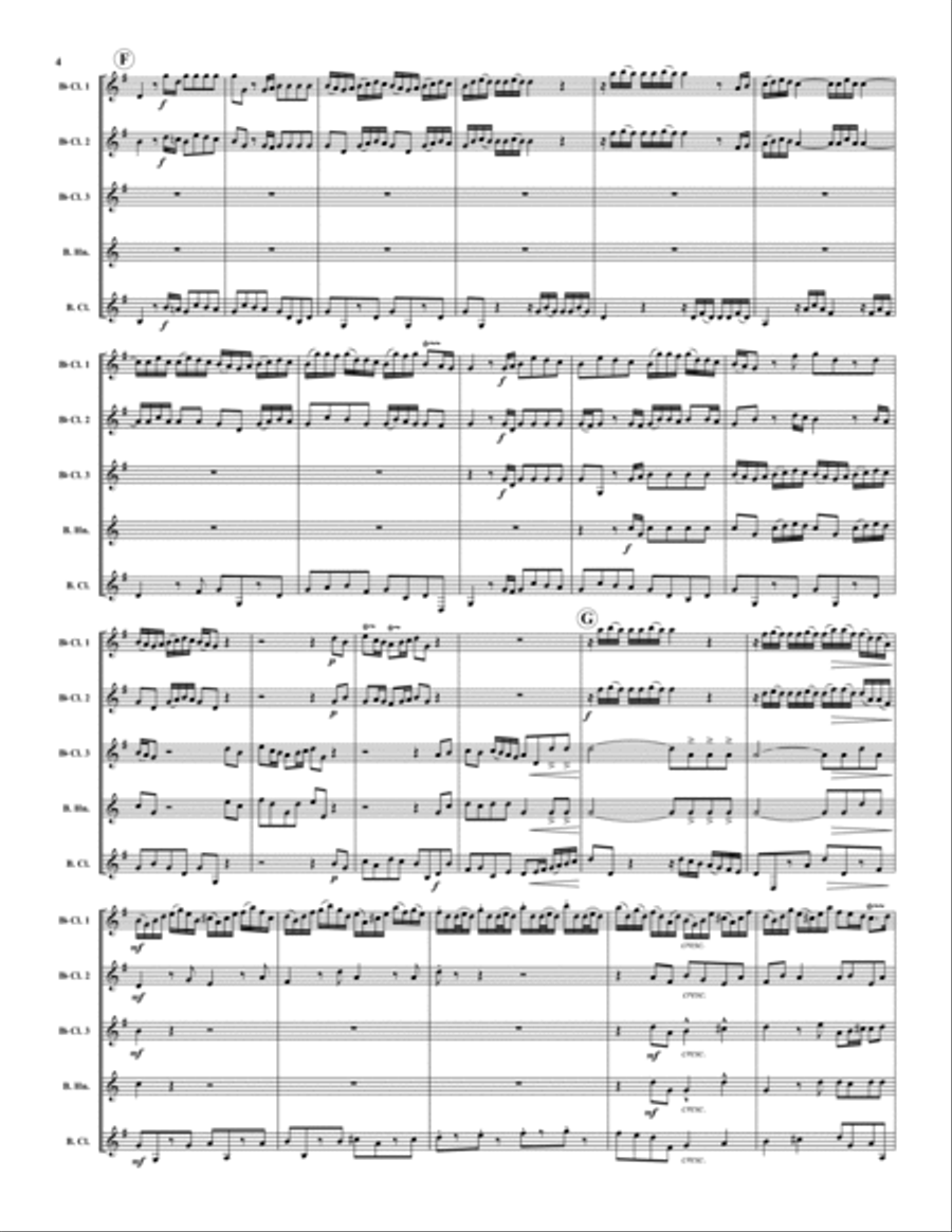 Two Arias Clarinet Choir scores gallery preview page 4