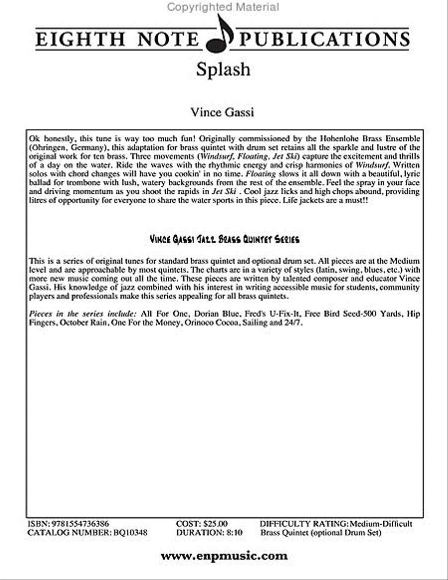 Splash Splash Drum Set scores gallery preview page 2