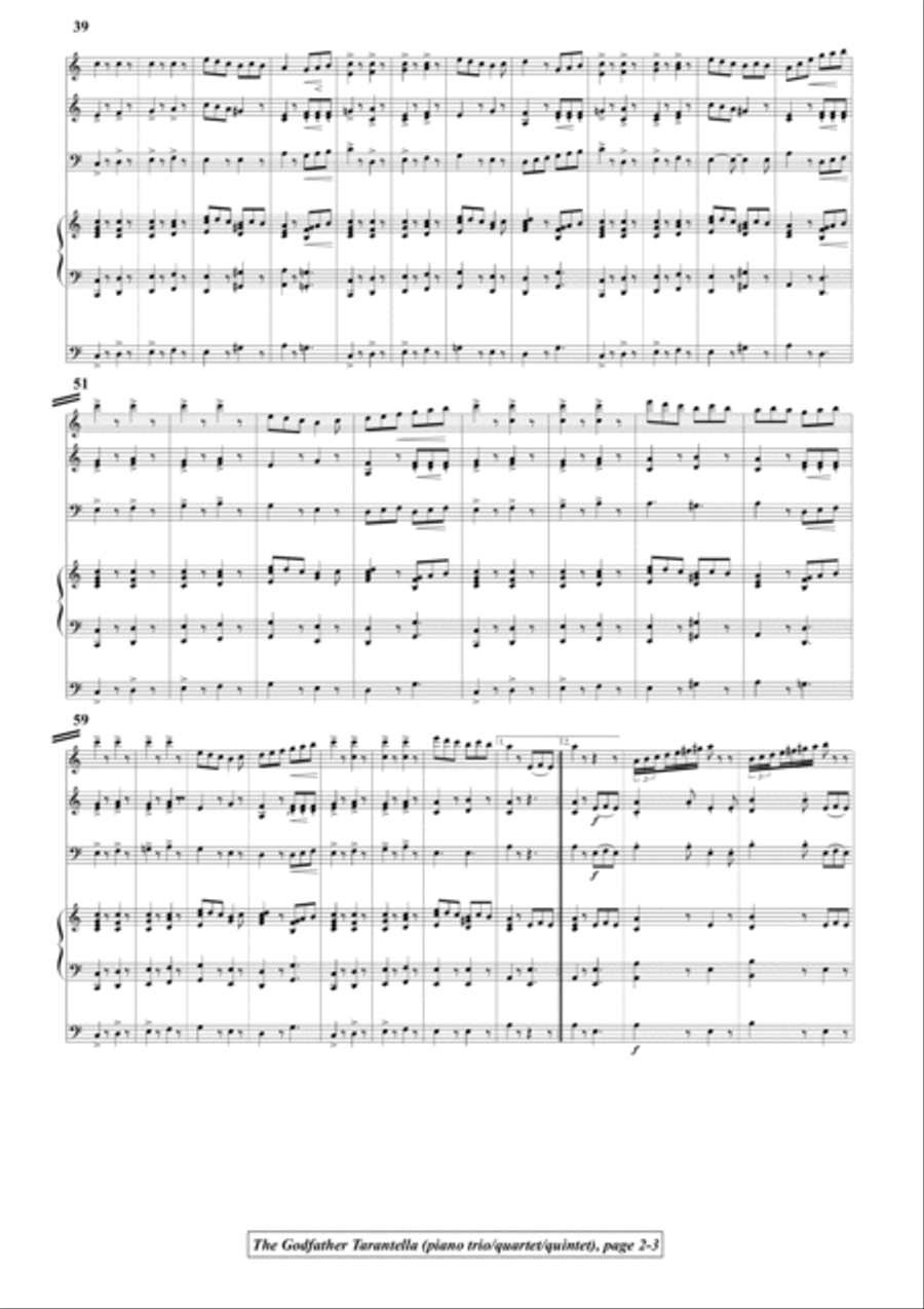 The Godfather Tarantella Piano Trio scores gallery preview page 2