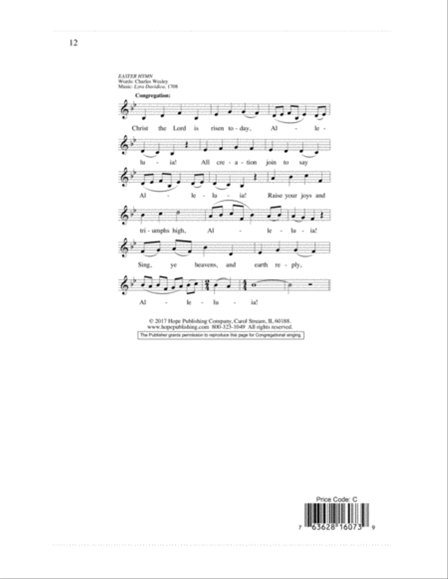 Christ Is Risen, Alleluia!-SATB-Digital Download 4-Part scores gallery preview page 12