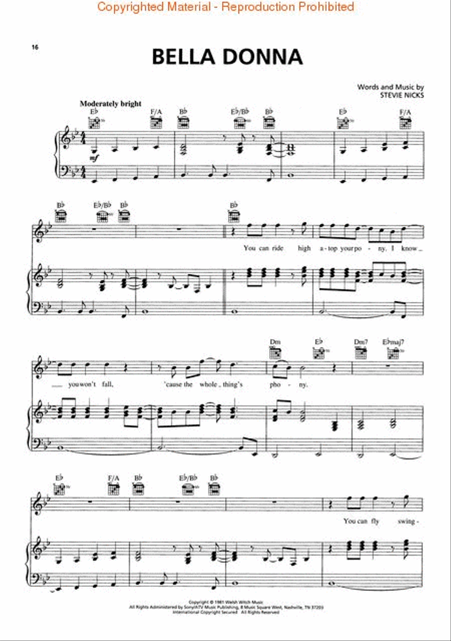 Stevie Nicks – Greatest Hits Piano, Vocal, Guitar scores gallery preview page 4
